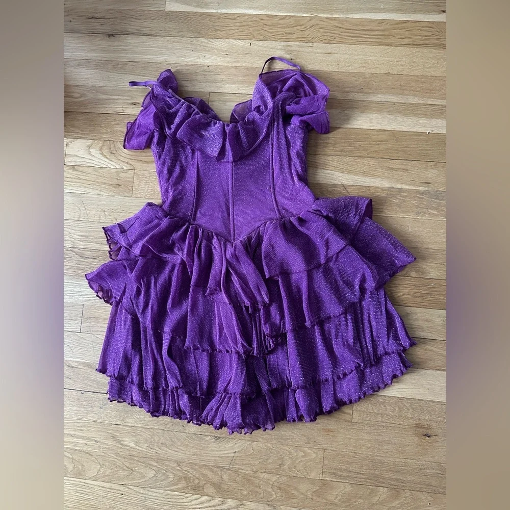 ✨ Sparkle in Purple Magic | Sheln Ruffled Dress – Size‎ L ✨